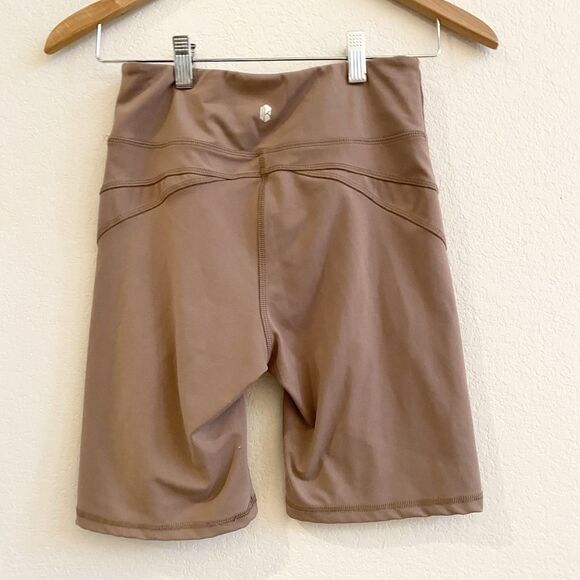 La Kottee Short Womens Small Taupe Biker Athletic Style LKST116 - Picture 6 of 8